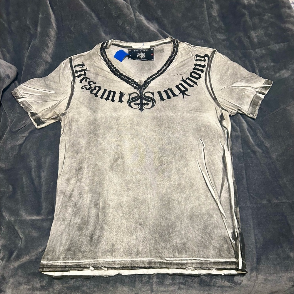 RARE!! Men’s Saint Sinphony t-shirt XL distressed Virgin Mary